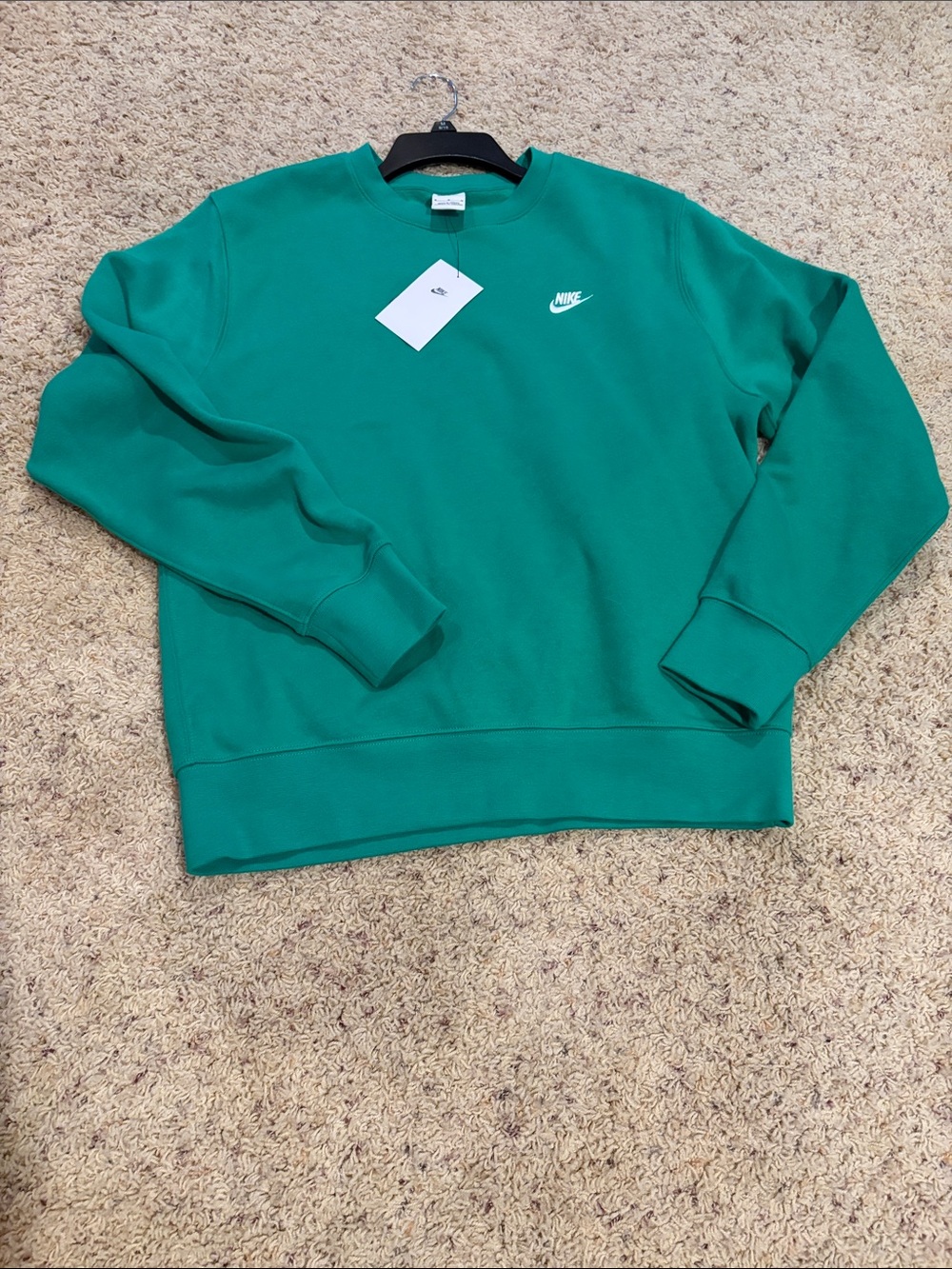 Nike Men's Emerald Green Crewneck Sweatshirt